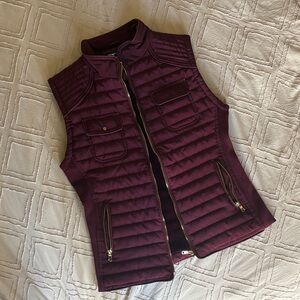 Quilted Burgundy Vest